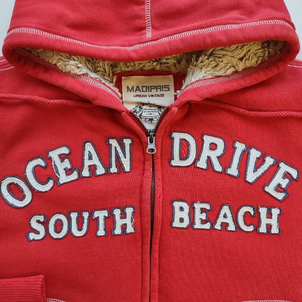 South Beach Hoodie Sweatshirt Madipris Distressed Streetwear Grunge *Teen Large - Picture 8 of 12